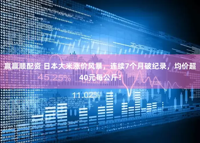 赢赢顺配资 日本大米涨价风暴，连续7个月破纪录，均价超40元每公斤！