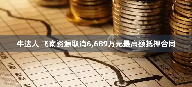 牛达人 飞南资源取消6,689万元最高额抵押合同